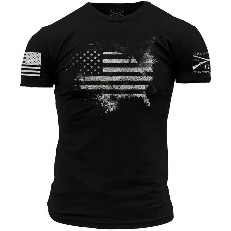 Grunt Style American Acid Men’s T-Shirt(Black) - Grunt Style