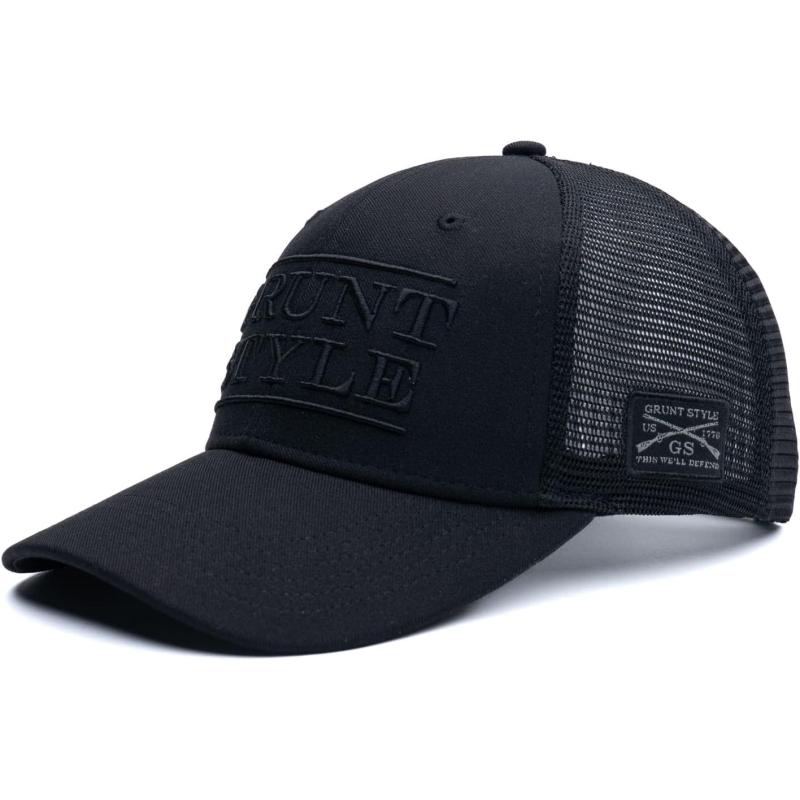 Grunt Style Stacked Logo Hat(Black) - Grunt Style