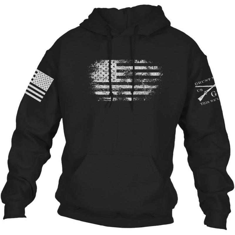 Grunt Style Vintage American Hoodie(Black) - Grunt Style