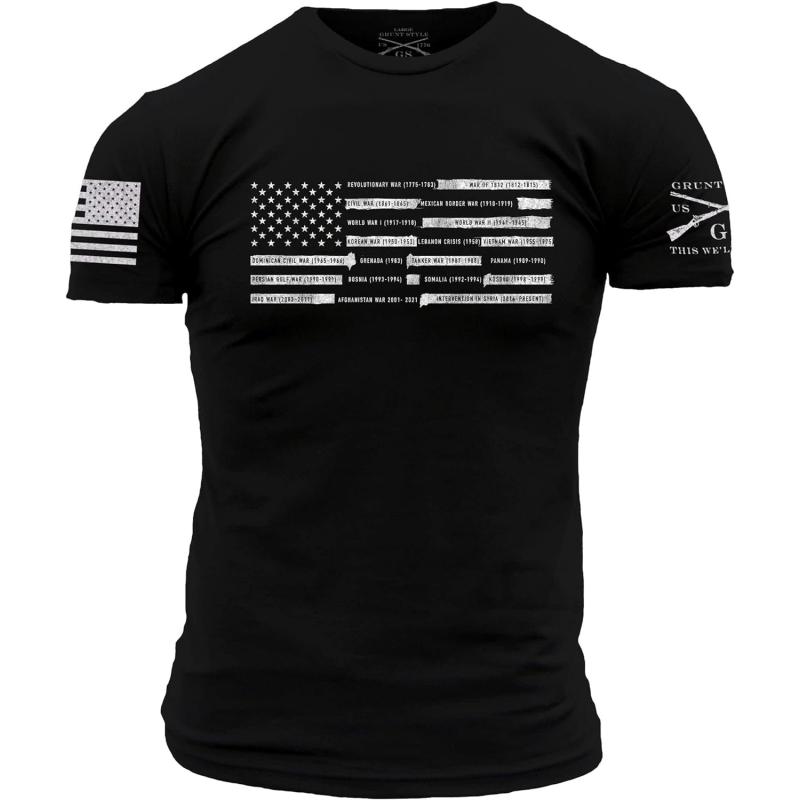 Grunt Style War Flag Men’s T-Shirt(Black) - Grunt Style