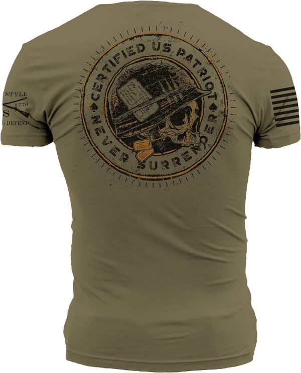 Grunt Style Realtree Edge®- Rifle Flag Men’s T-Shirt(Military Green ...